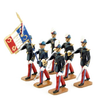 Garde au drapeau au défilé (Saint-Cyr) (S.E.A)