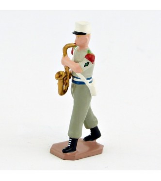 Saxophone ténor de la Musique De La Légion Etrangère, tenue Terre de France (S.E