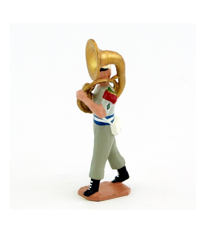 Hélicon/soubassophone de la Musique De La Légion Etrangère, tenue Terre de Franc