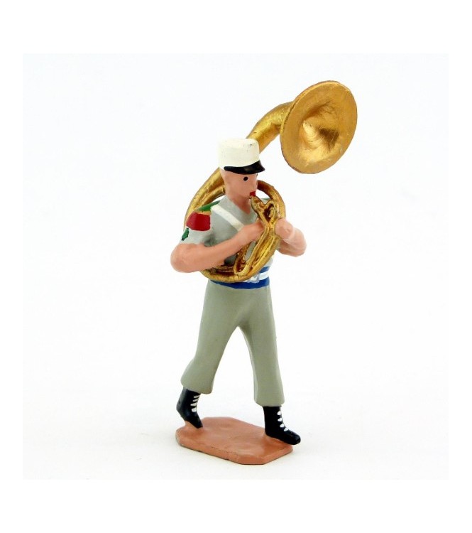 Hélicon/soubassophone de la Musique De La Légion Etrangère, tenue Terre de Franc