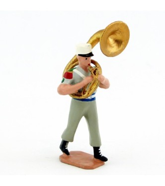 Hélicon/soubassophone de la Musique De La Légion Etrangère, tenue Terre de Franc