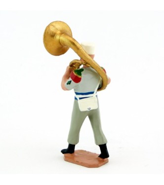 Hélicon/soubassophone de la Musique De La Légion Etrangère, tenue Terre de Franc