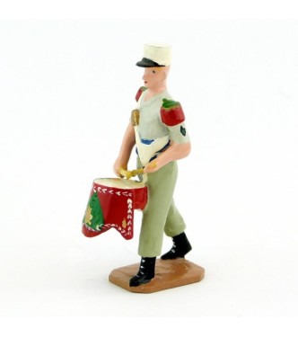 Tambour plat de la Musique De La Légion Etrangère, tenue Terre de France (S.E.A)
