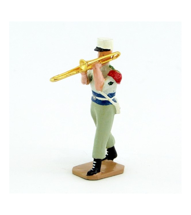 Trombone à coulisse de la Musique De La Légion Etrangère, tenue Terre de France