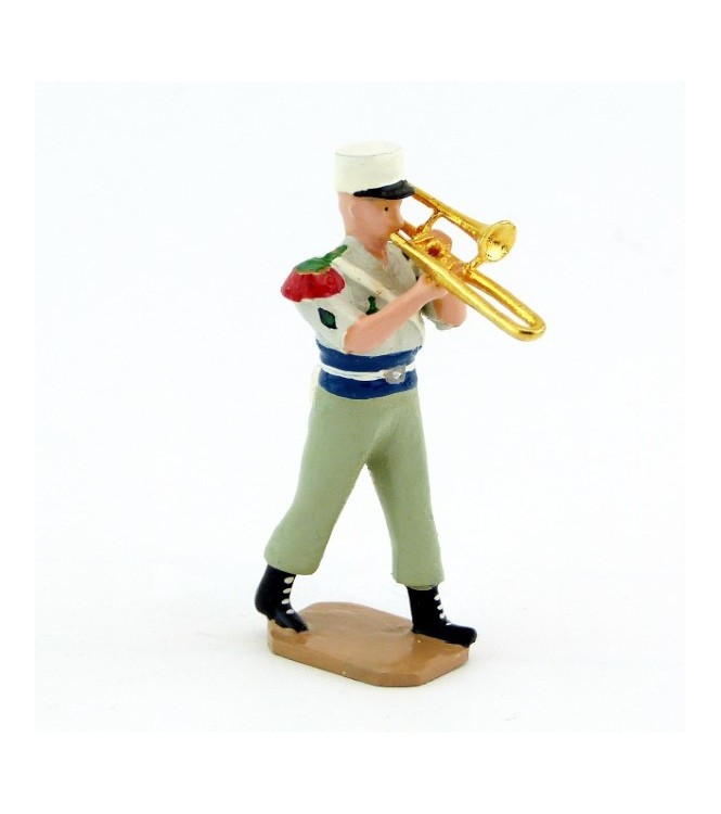 Trombone à coulisse de la Musique De La Légion Etrangère, tenue Terre de France