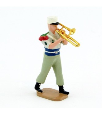 Trombone à coulisse de la Musique De La Légion Etrangère, tenue Terre de France