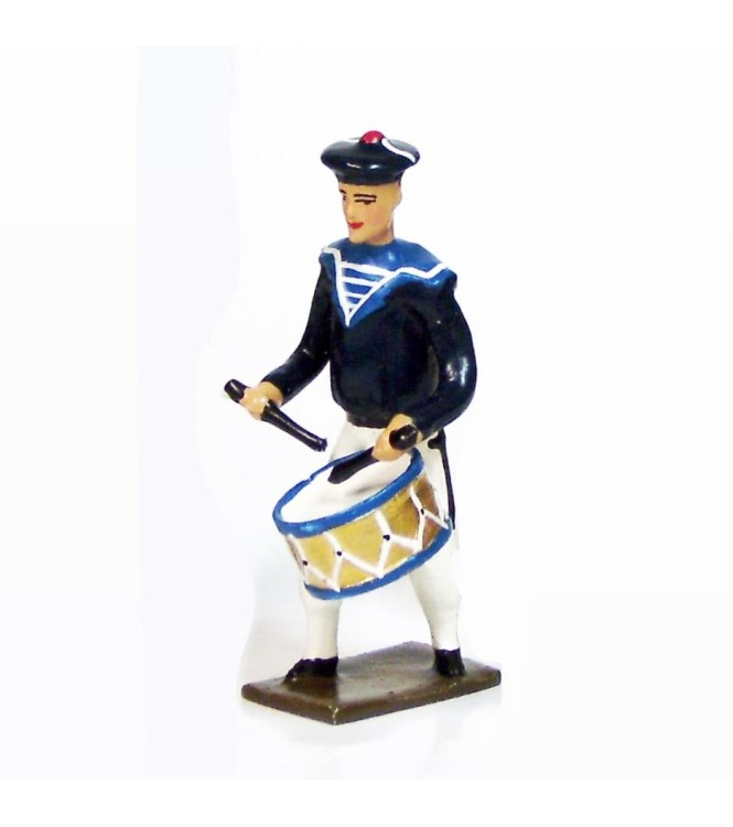 clairon des marins en bleu et blanc