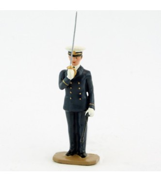 officier de marine au « Présentez sabre » - Marine (S.E.A)