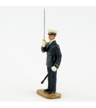 officier de marine au « Présentez sabre » - Marine (S.E.A)