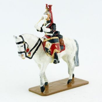 Timbalier sur cheval blanc au pas - Garde Republicaine À Cheval (S.E.A)