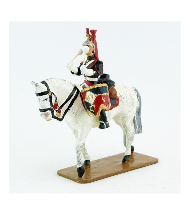 Timbalier sur cheval blanc au pas - Garde Republicaine À Cheval (S.E.A)
