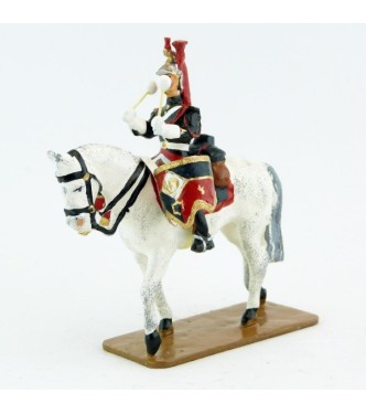 Timbalier sur cheval blanc au pas - Garde Republicaine À Cheval (S.E.A)