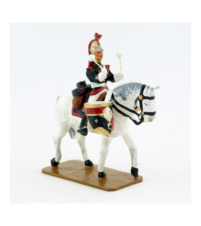 Timbalier sur cheval blanc au pas - Garde Republicaine À Cheval (S.E.A)
