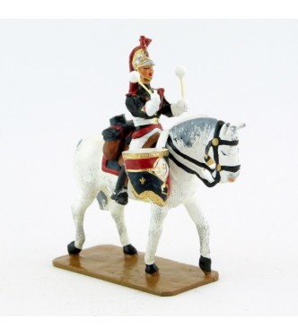 Timbalier sur cheval blanc au pas - Garde Republicaine À Cheval (S.E.A)