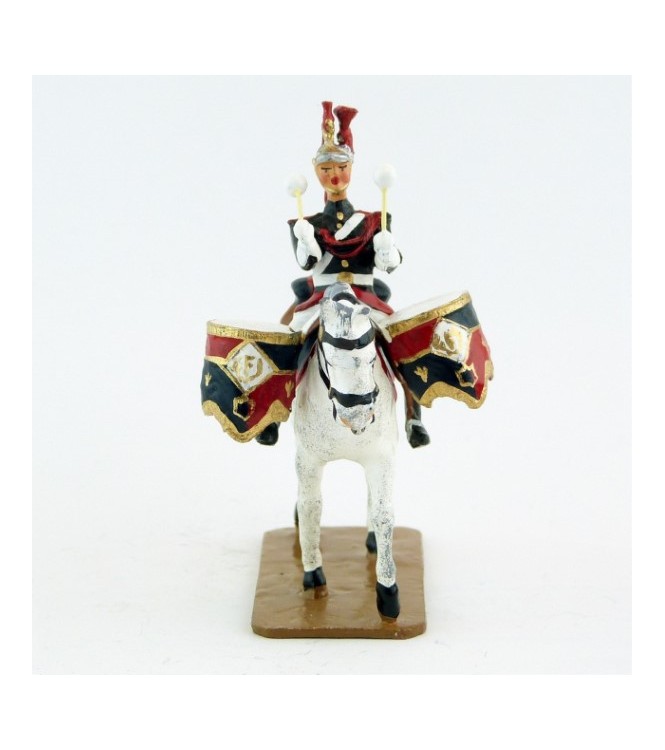 Timbalier sur cheval blanc au pas - Garde Republicaine À Cheval (S.E.A)