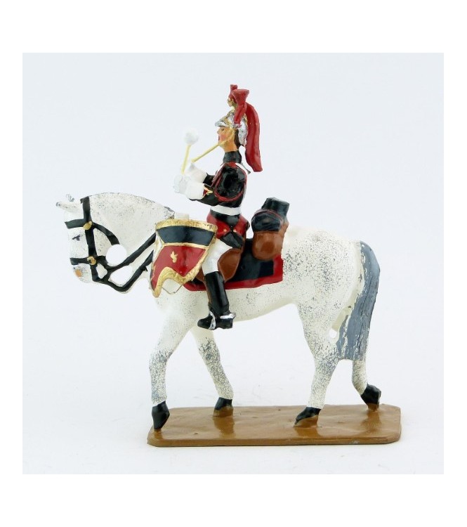 Timbalier sur cheval blanc au pas - Garde Republicaine À Cheval (S.E.A)
