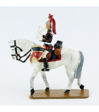 Timbalier sur cheval blanc au pas - Garde Republicaine À Cheval (S.E.A)