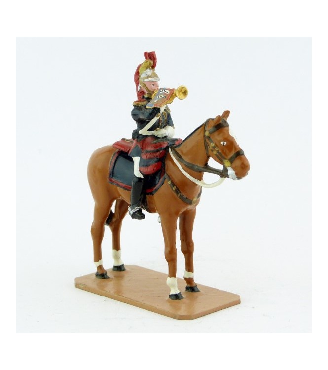 Trompette sur cheval alezan au fixe - Fanfare de la Garde Republicaine (S.E.A)