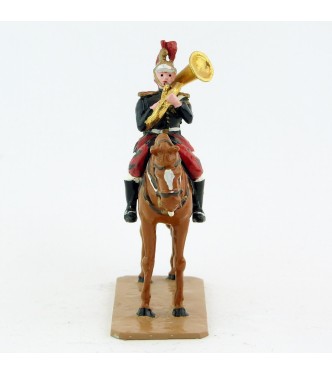 Hélicon (soubassophone) sur cheval alezan au fixe - Fanfare de la Garde Republi