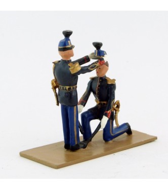 La remise du taconnet (2 figurines)- Gendarmerie (S.E.A)