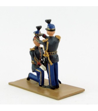 La remise du taconnet (2 figurines)- Gendarmerie (S.E.A)