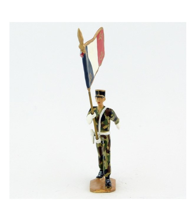 Porte-Drapeau, képi noir, tenue camouflage - Légion Etrangère (S.E.A)