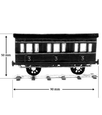 Wagon de passagers (train à vapeur plat pour saynètes demi-ronde bosse)