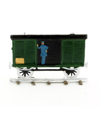 Wagon de marchandises (train à vapeur plat pour saynètes demi-ronde bosse)