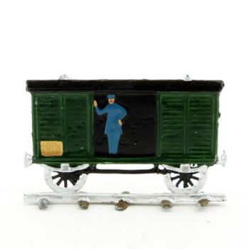 Wagon de marchandises (train à vapeur plat pour saynètes demi-ronde bosse)