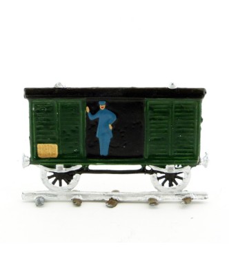 Wagon de marchandises (train à vapeur plat pour saynètes demi-ronde bosse)