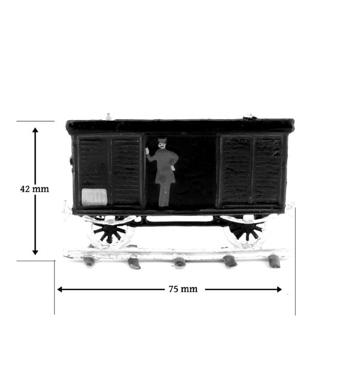 Wagon de marchandises (train à vapeur plat pour saynètes demi-ronde bosse)
