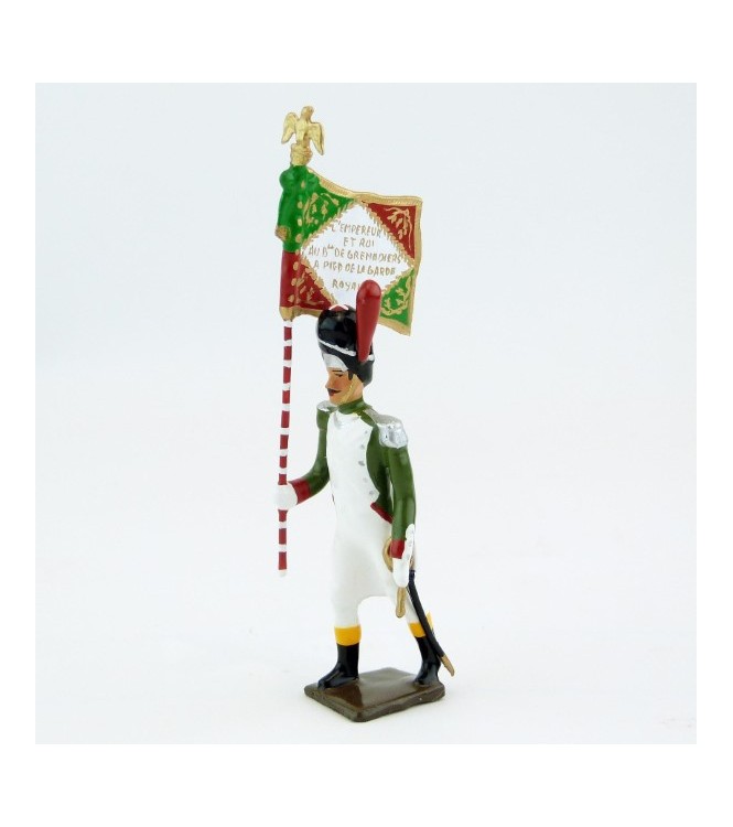 porte-drapeau des Grenadiers de la Garde Royale Italienne (1805-1814)