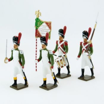 Grenadiers de la Garde Royale Italienne (1805-1814), ensemble de 4 figurines
