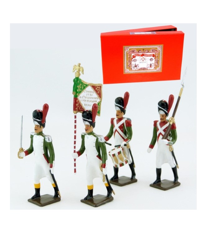 Grenadiers de la Garde Royale Italienne (1805-1814), coffret de 4 figurines