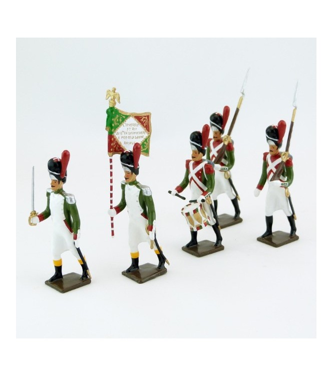 Grenadiers de la Garde Royale Italienne (1805-1814), ensemble de 5 figurines