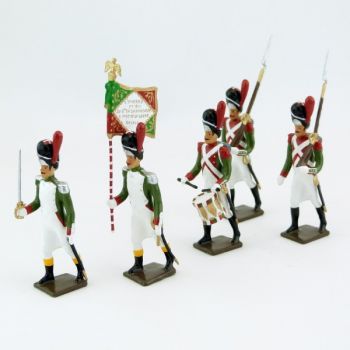 Grenadiers de la Garde Royale Italienne (1805-1814), ensemble de 5 figurines