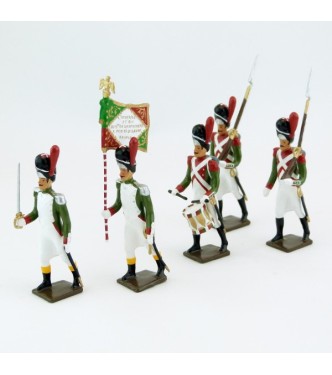 Grenadiers de la Garde Royale Italienne (1805-1814), ensemble de 5 figurines