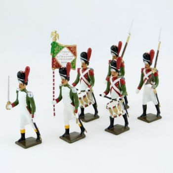Grenadiers de la Garde Royale Italienne (1805-1814), ensemble de 6 figurines