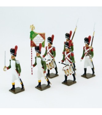 Grenadiers de la Garde Royale Italienne (1805-1814), ensemble de 6 figurines