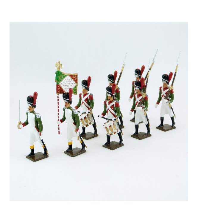Grenadiers de la Garde Royale Italienne (1805-1814), ensemble de 8 figurines