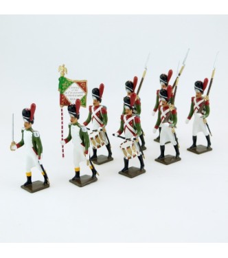 Grenadiers de la Garde Royale Italienne (1805-1814), ensemble de 8 figurines