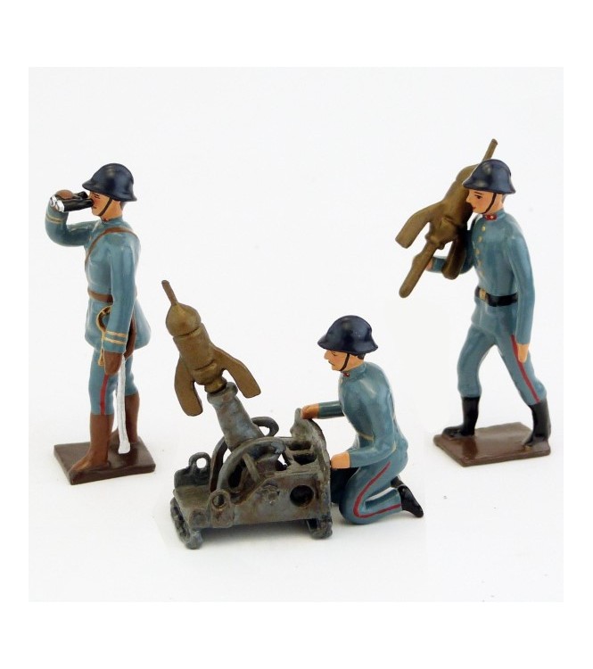 mortier de tranchée (Crapouillot) et ses artilleurs (4 p.)