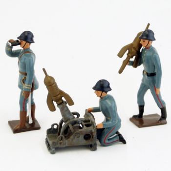 mortier de tranchée (Crapouillot) et ses artilleurs (4 p.)