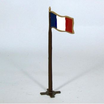 drapeau français sur mat (h. 13,5 cm)