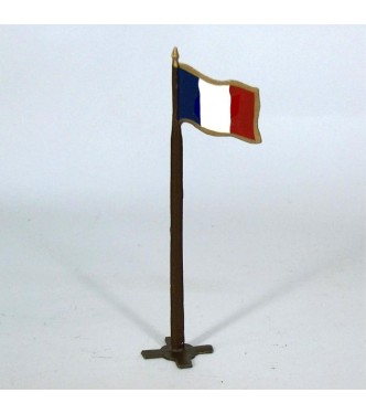 drapeau français sur mat (h. 13,5 cm)