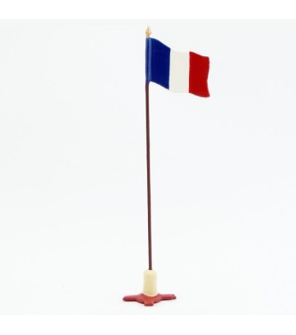 grand mat avec drapeau français (mat et support séparés) (0541-007)