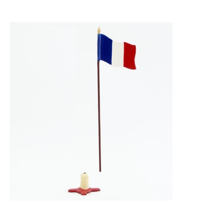 grand mat avec drapeau français (mat et support séparés) (0541-007)
