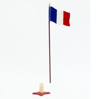 grand mat avec drapeau français (mat et support séparés) (0541-007)