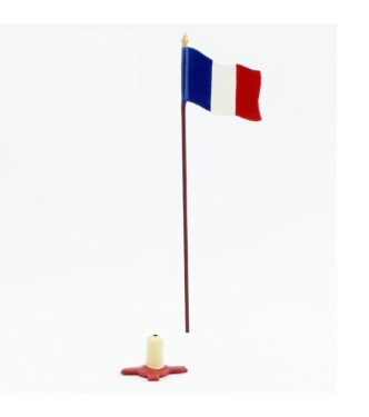 grand mat avec drapeau français (mat et support séparés) (0541-007)