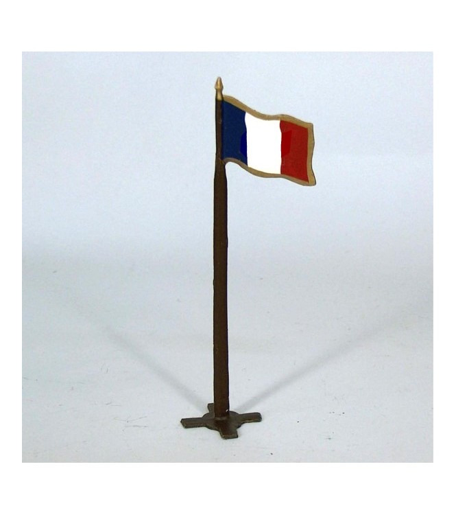 drapeau français sur mat (h. 13,5 cm)